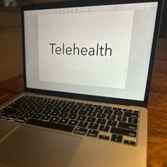 Telehealth on a computer screen